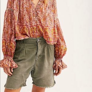 Free People Harem Utility Shorts in Army